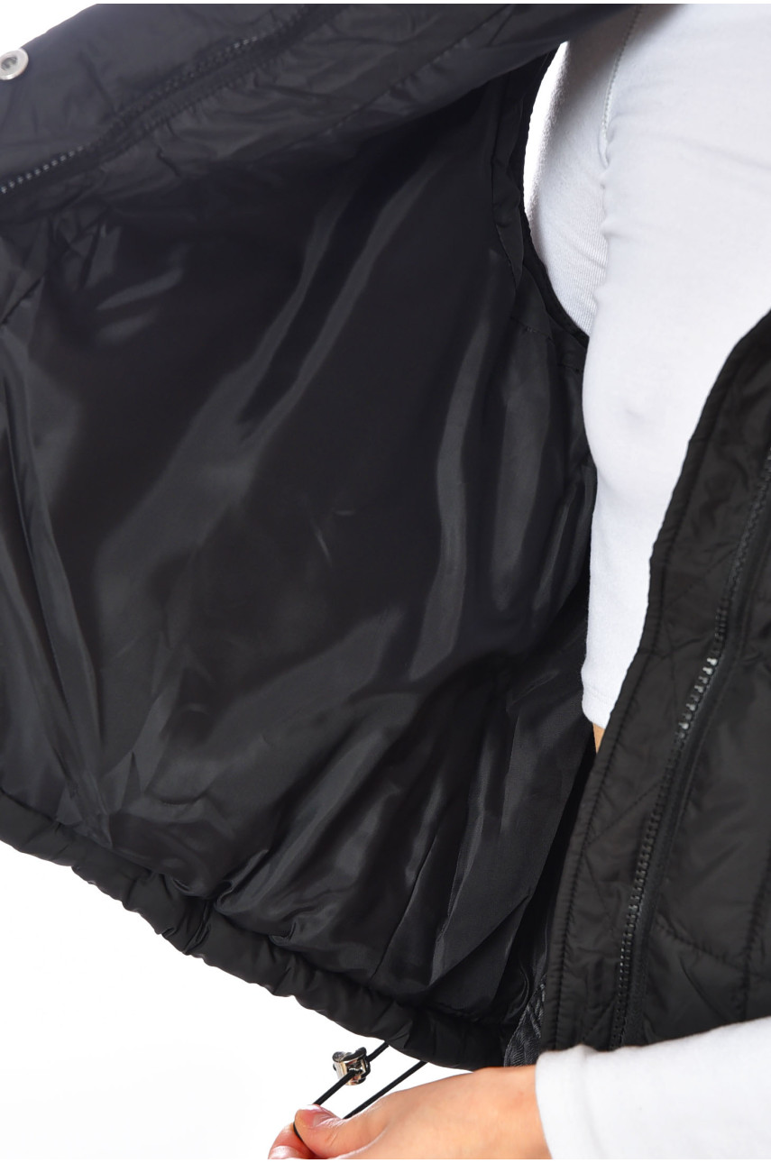 Жилетка женская однотонная черного цвета 810 200300