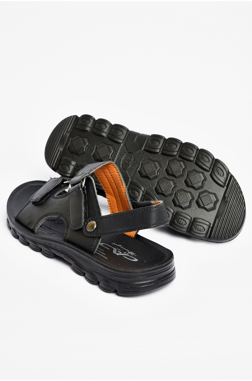 Шльопанці підліткові для хлопчика чорного кольору 817-1 200317