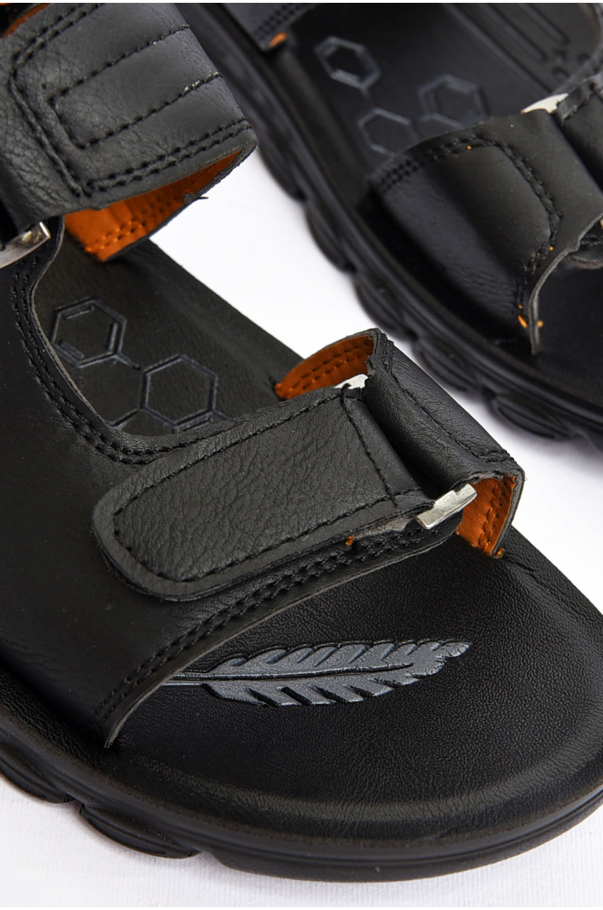 Шльопанці підліткові для хлопчика чорного кольору 817-1 200317