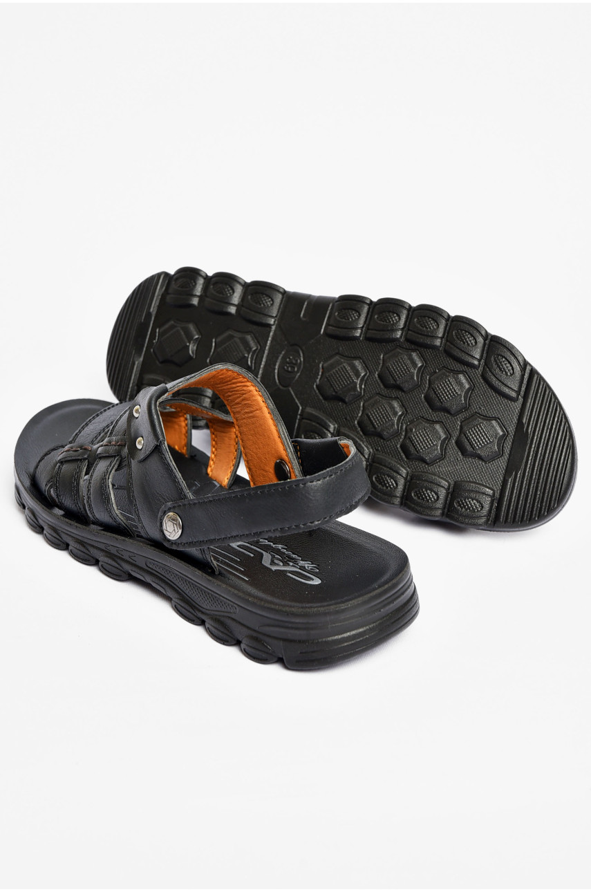 Шльопанці підліткові для хлопчика чорного кольору 8856-1 200318