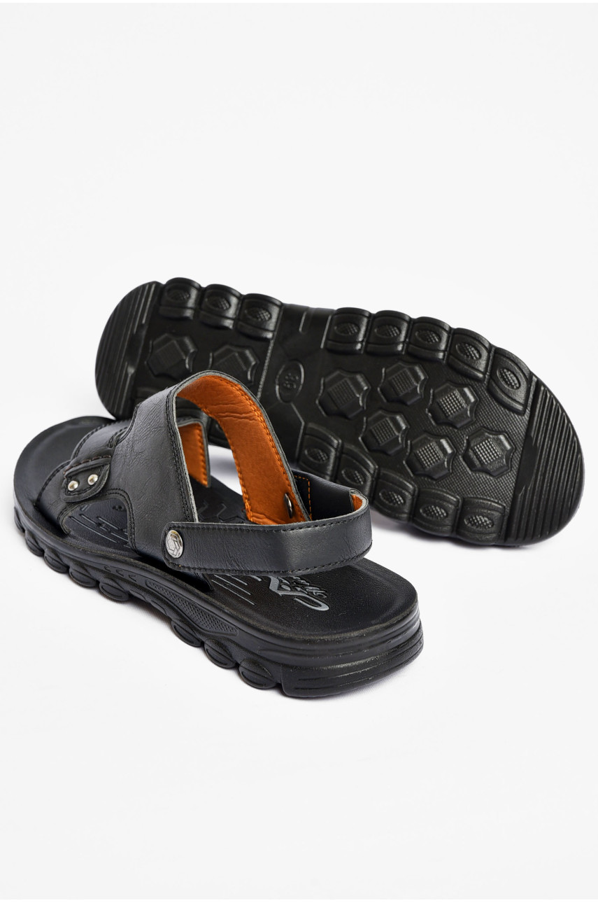 Шльопанці підліткові для хлопчика чорного кольору 811-1 200319