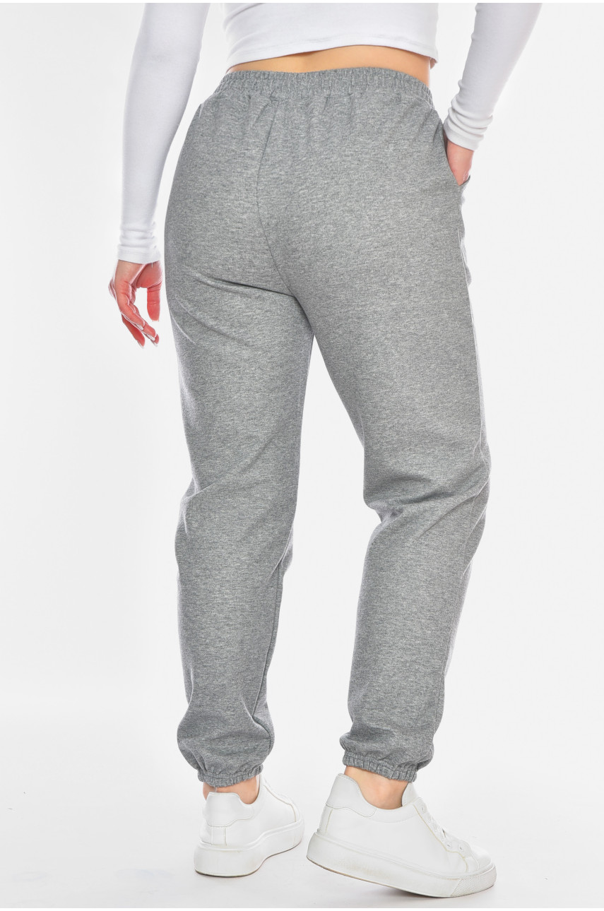 Штаны женские однотонные серого цвета 9654-6 200338