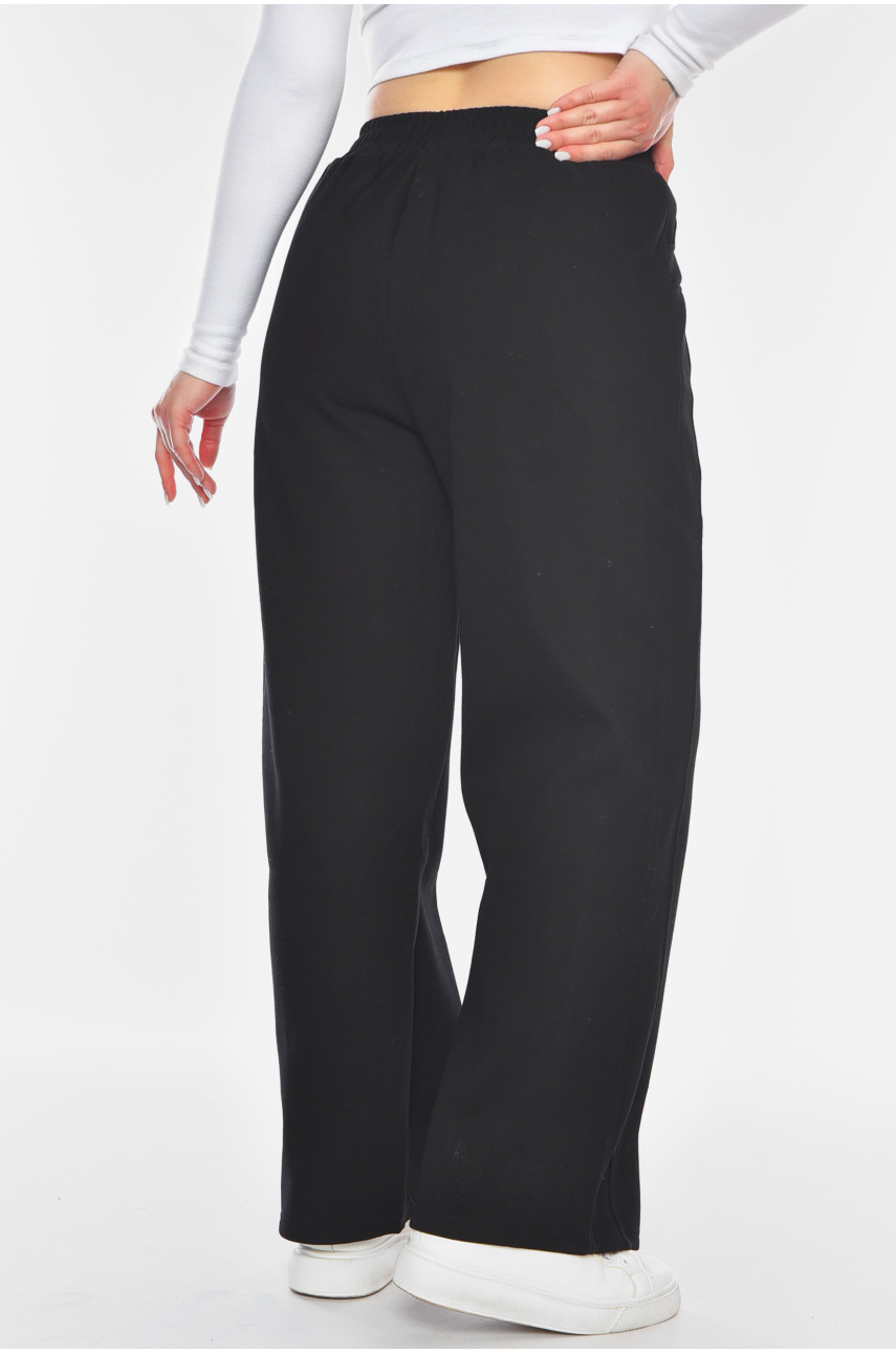 Штаны женские однотонные черного цвета 9654-2 200339 Штаны женские однотонные черного цвета 9654-2 200339