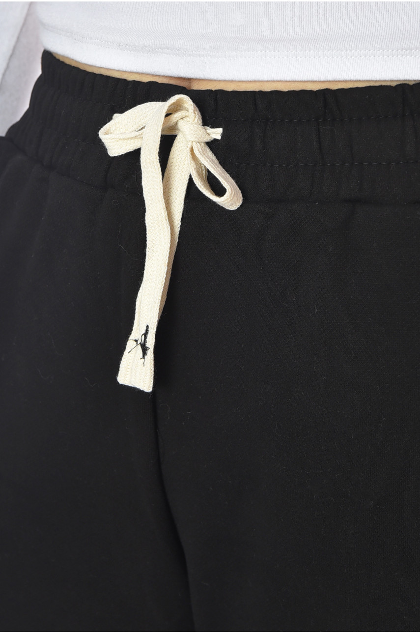 Штаны женские однотонные черного цвета 9654-2 200339 Штаны женские однотонные черного цвета 9654-2 200339