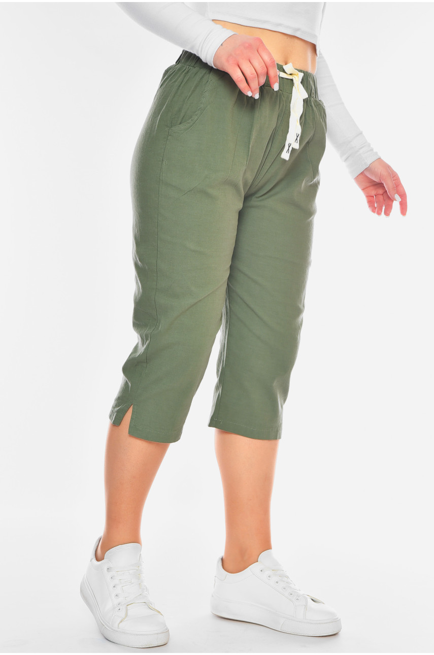 Бриджи женские однотонные мятного цвета WT7002 200348