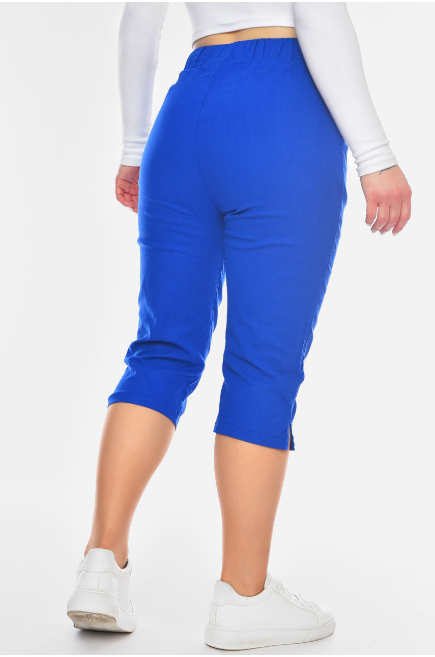 Бриджи женские однотонные синего цвета WT7002 200349