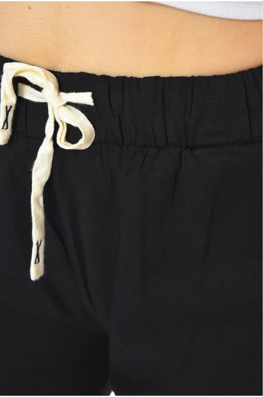 Бриджі жіночі однотонні чорного кольору WT7002 200351