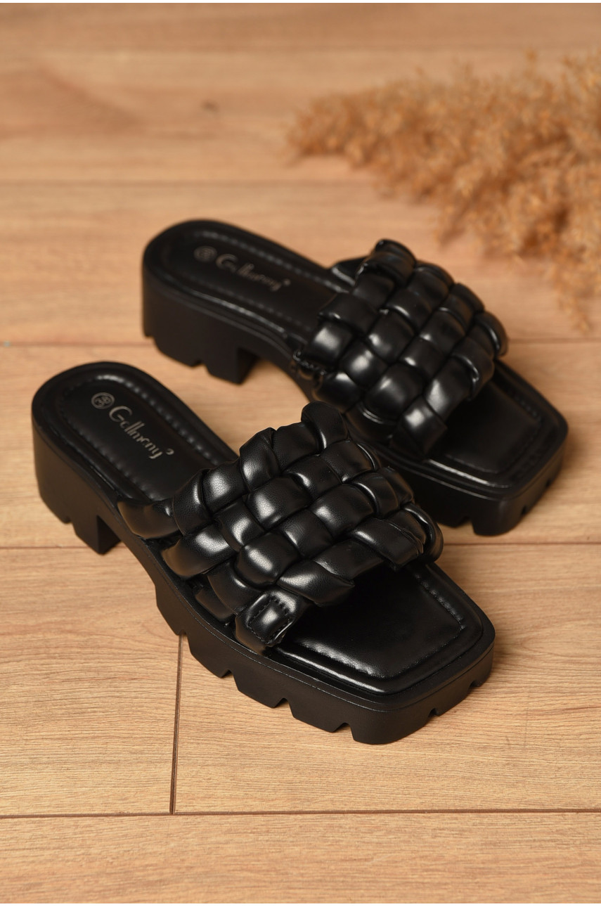 Шльопанці жіночі чорного кольору 9006-1 200363