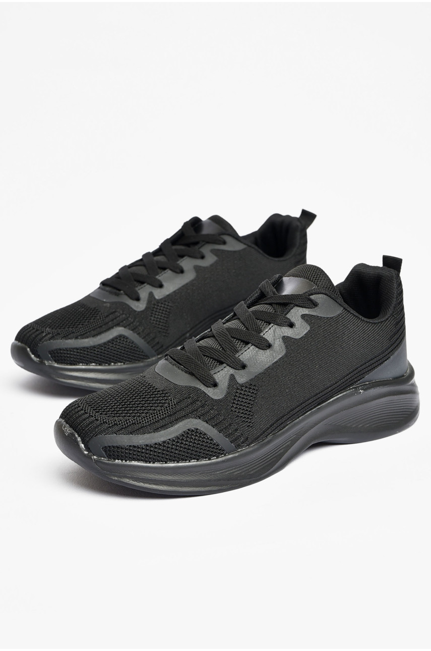 Кроссовки мужские текстиль черного цвета F138 200434