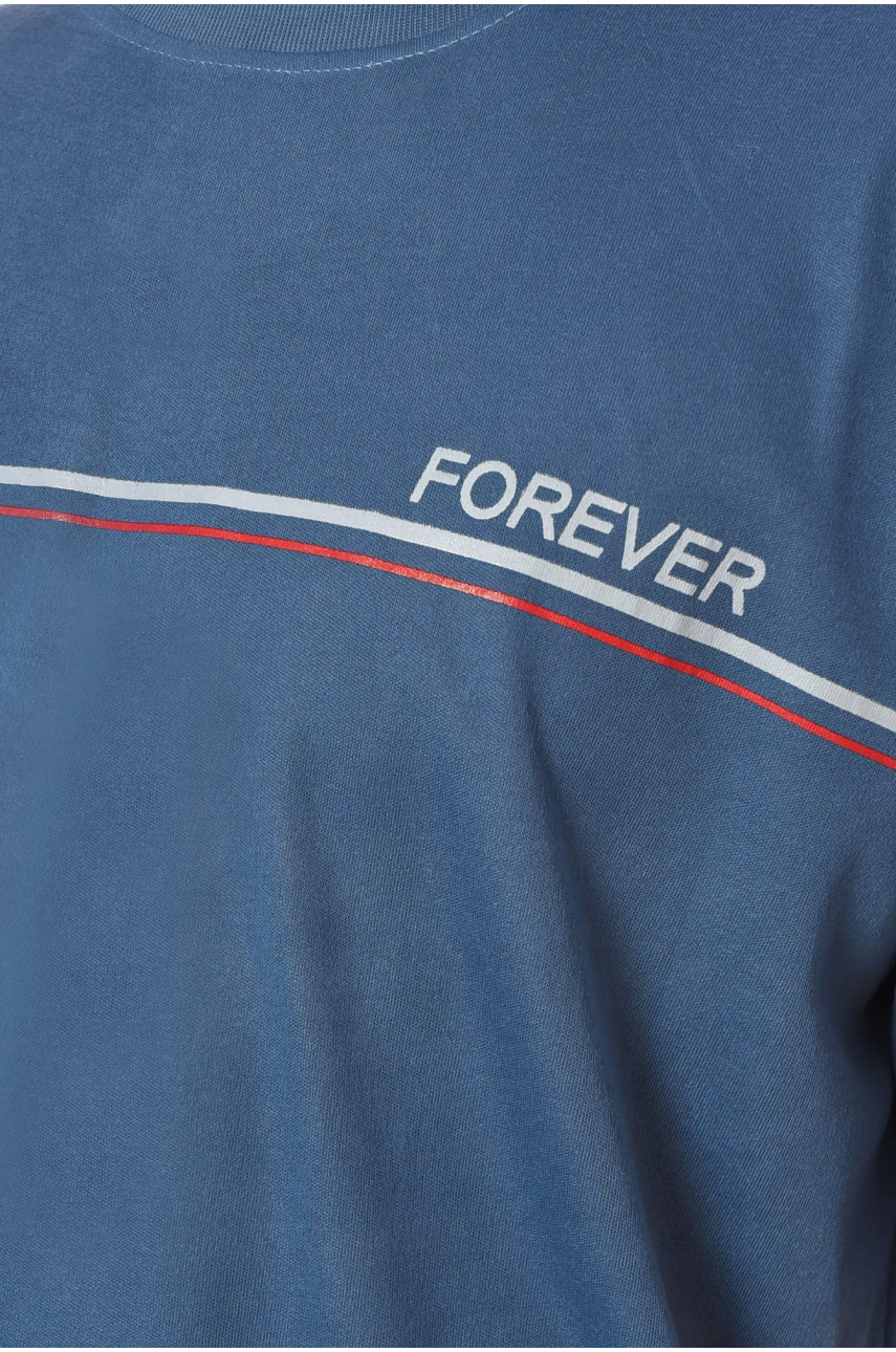 Футболка чоловіча батальна темно-синього кольору 5F-573-22 200450 Футболка чоловіча батальна темно-синього кольору 5F-573-22 200450