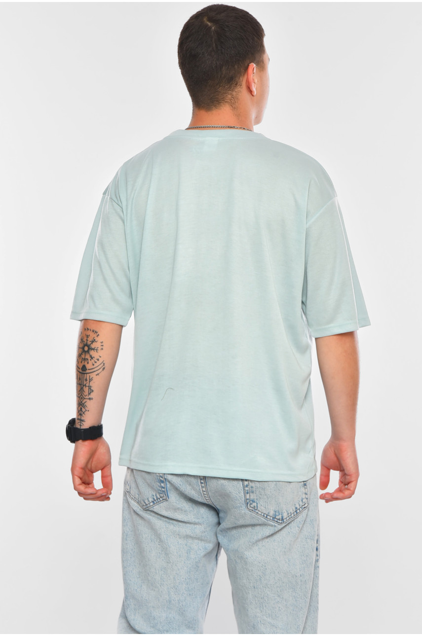 Футболка мужская батальная мятного цвета 5F-573-22 200453