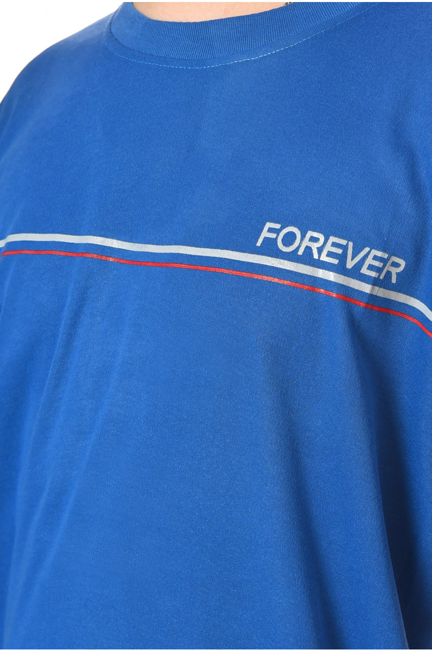 Футболка мужская батальная синего цвета 5F-573-22 200454