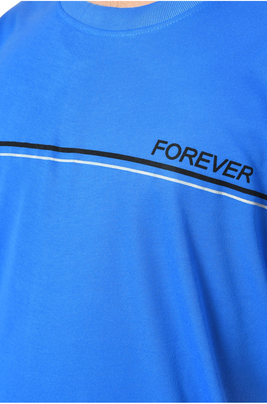 Футболка мужская батальная синего цвета 5F-573-22 200457