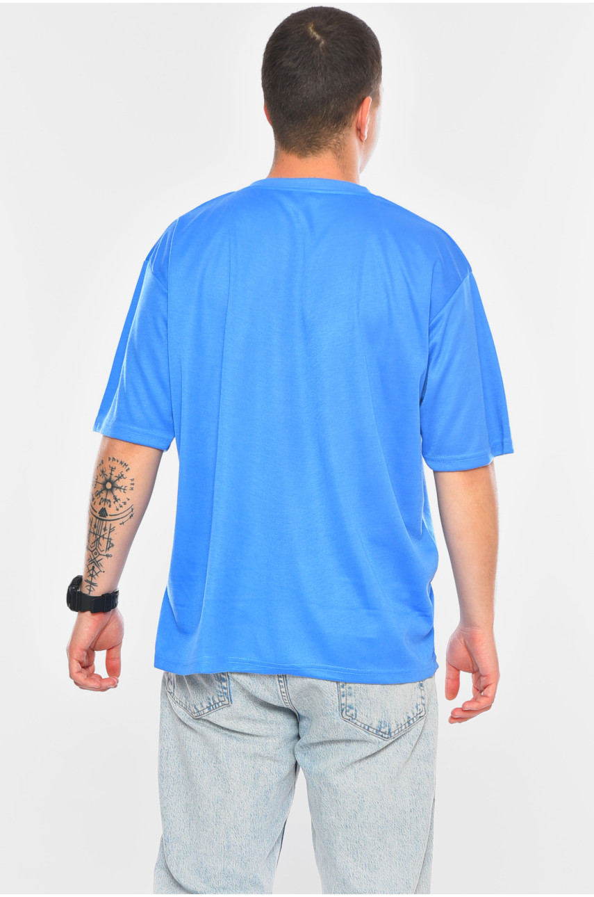 Футболка мужская батальная синего цвета 5F-573-25 200458