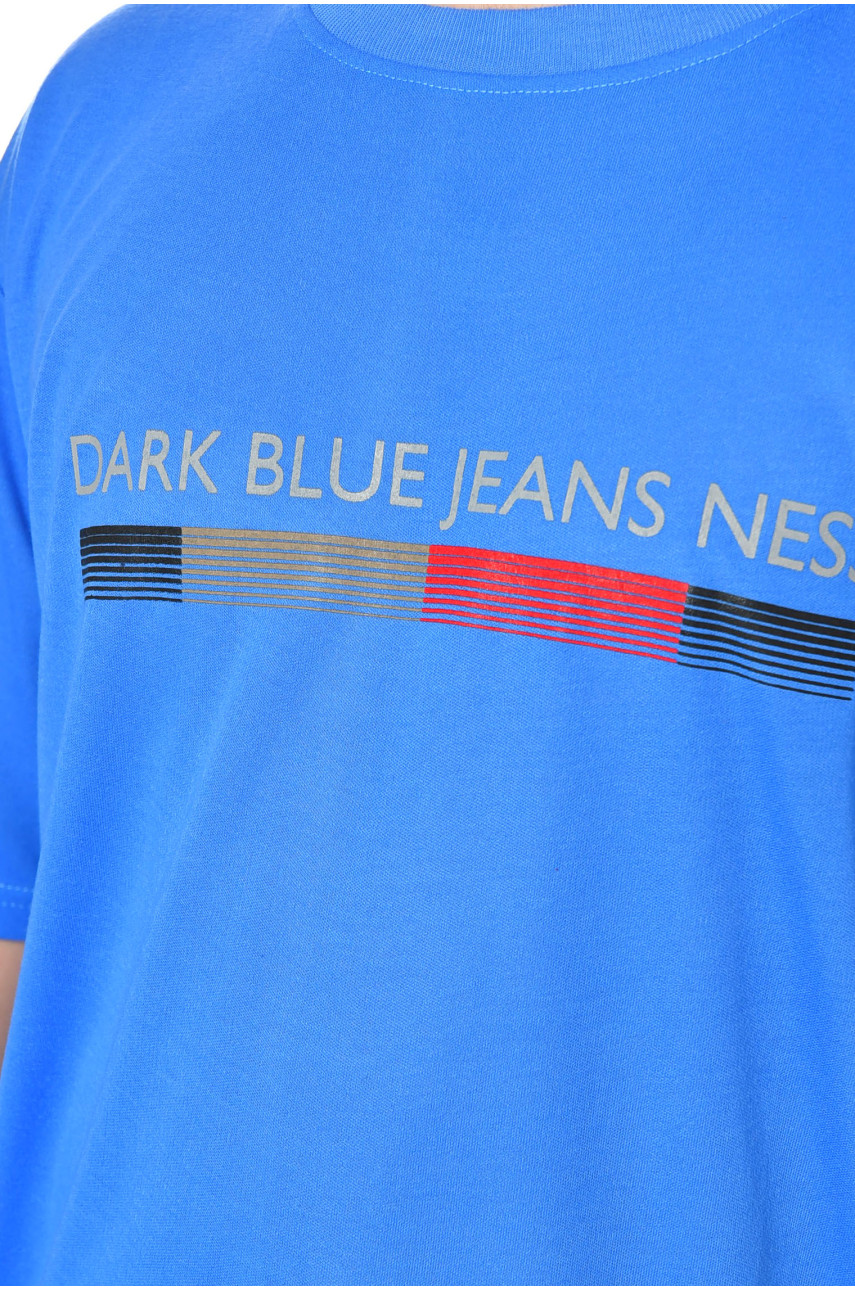 Футболка мужская батальная синего цвета 5F-573-25 200458