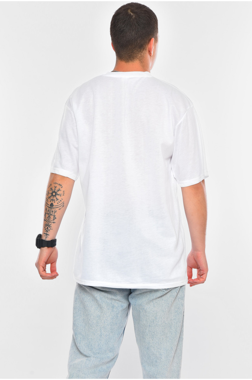 Футболка мужская батальная белого цвета 5F-573-25 200463