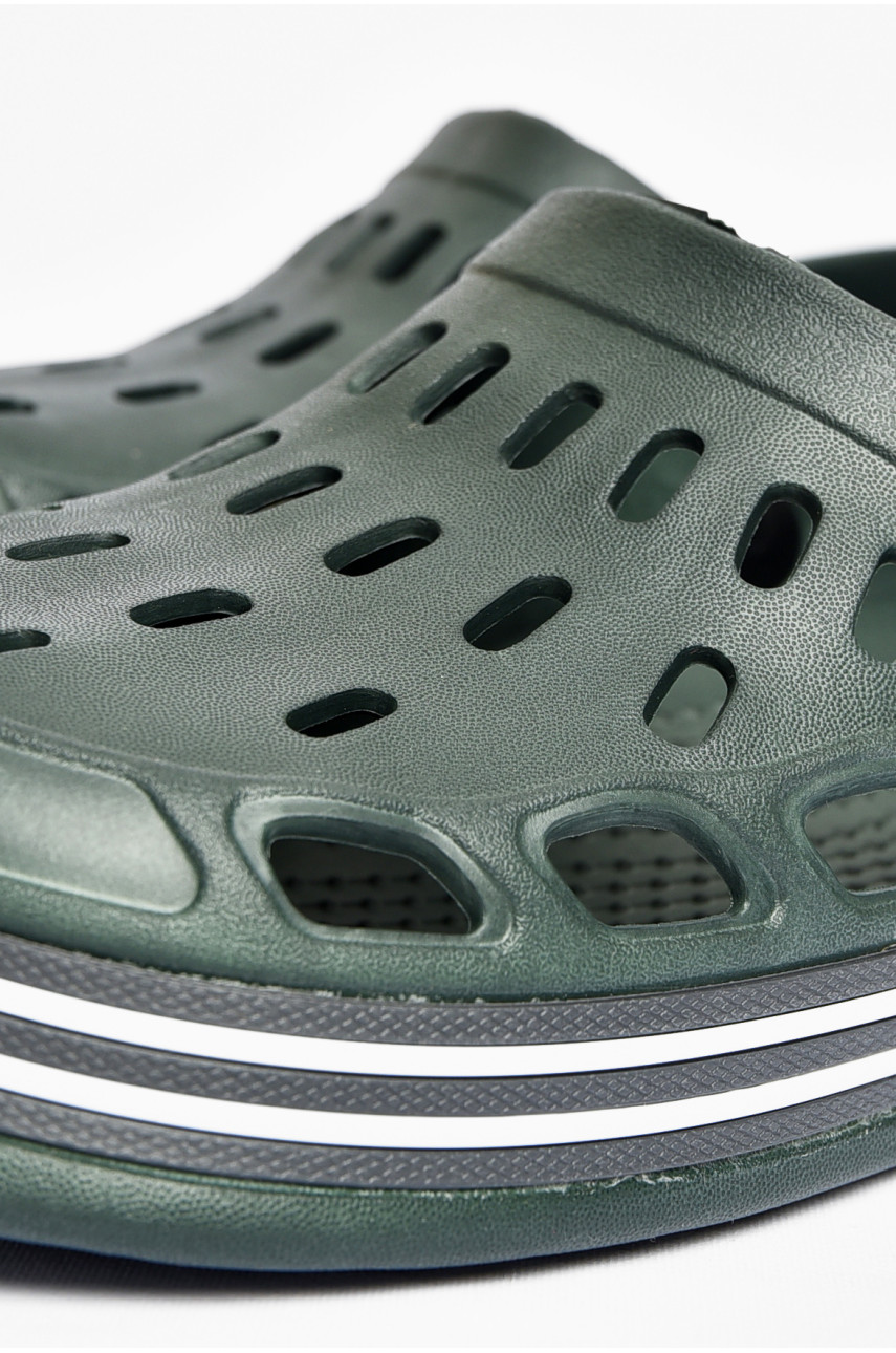 Кроксы мужские темно-зеленого цвета 251 200563 Кроксы мужские темно-зеленого цвета 251 200563