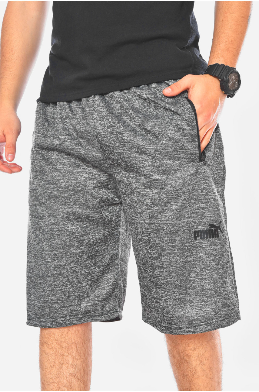 Шорты мужские батальные темно-серого цвета 200575 Шорты мужские батальные темно-серого цвета 200575