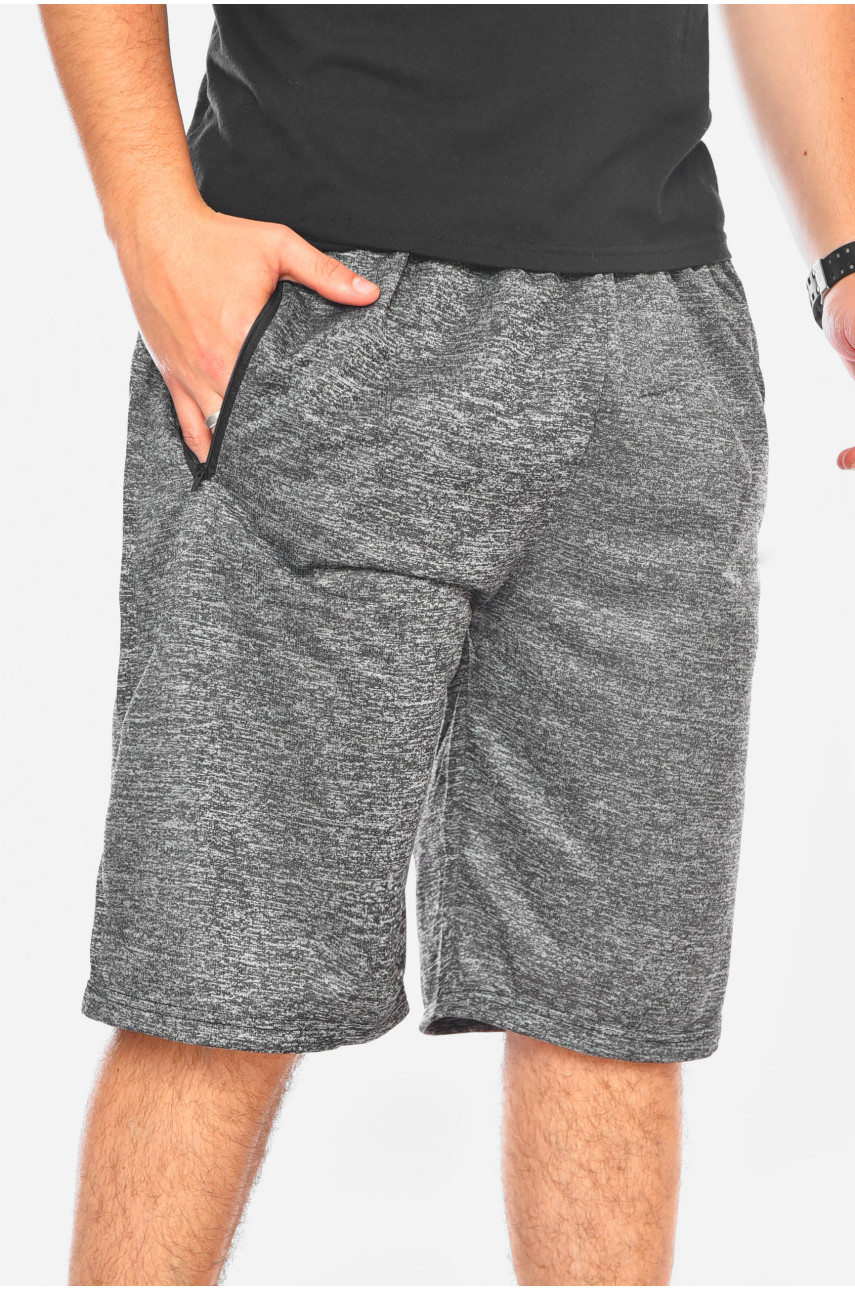 Шорты мужские батальные темно-серого цвета 200575 Шорты мужские батальные темно-серого цвета 200575