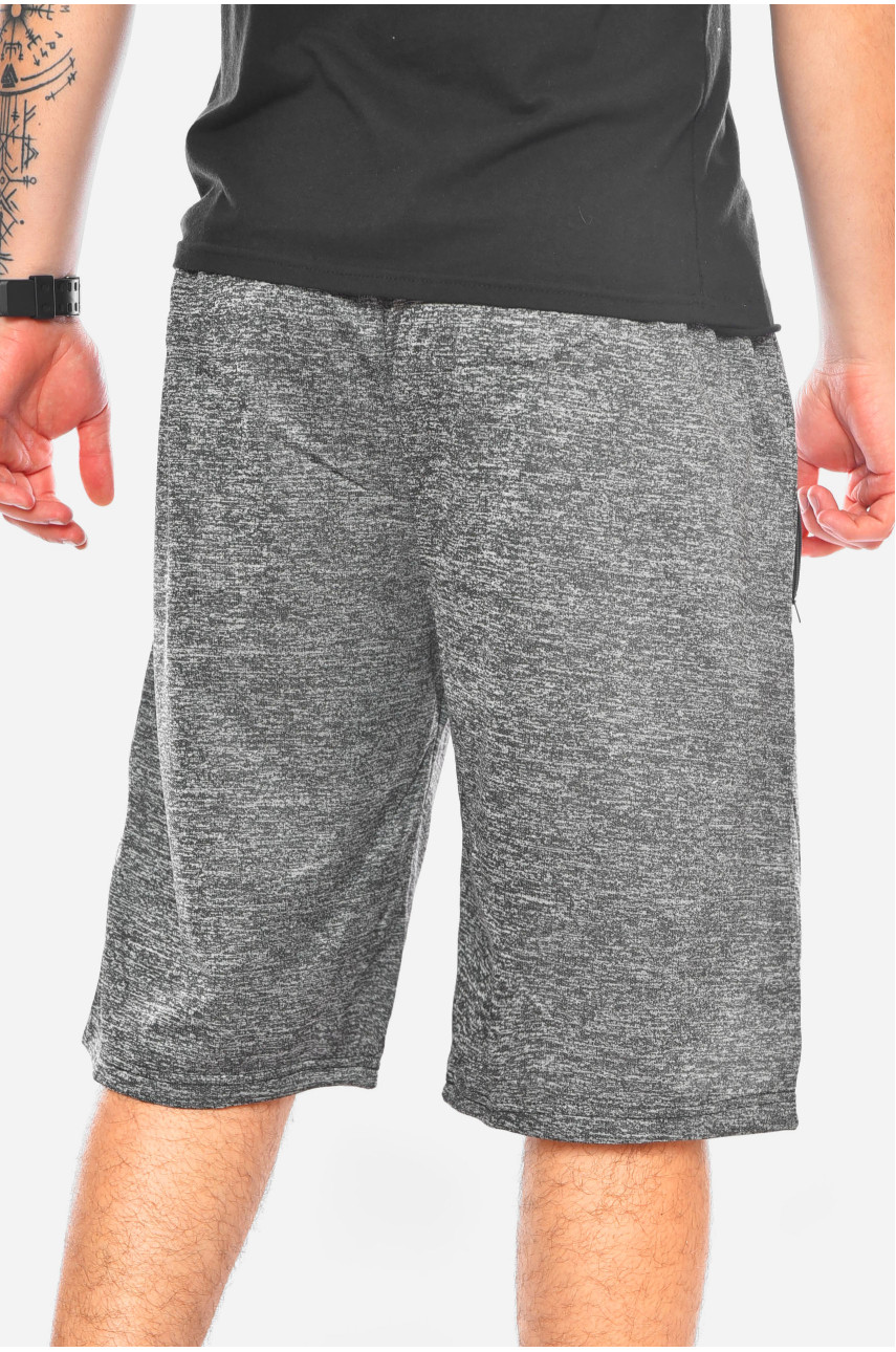Шорты мужские батальные темно-серого цвета 200575 Шорты мужские батальные темно-серого цвета 200575