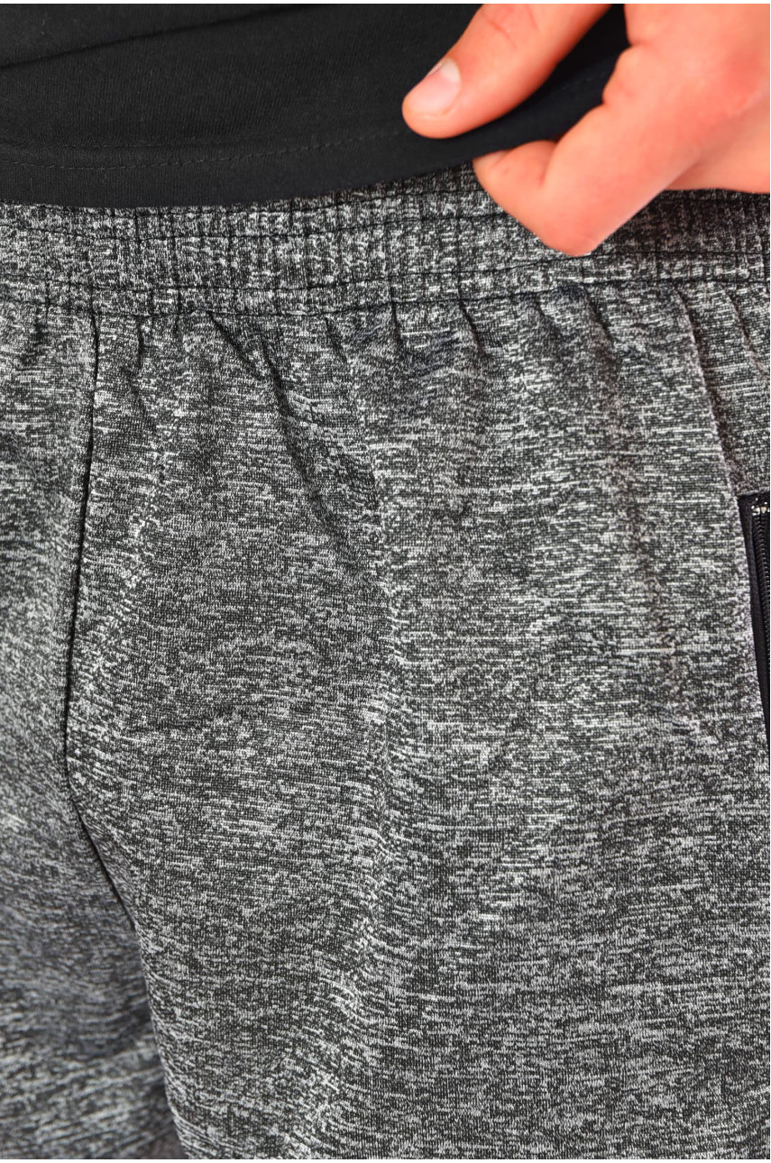 Шорты мужские батальные темно-серого цвета 200575 Шорты мужские батальные темно-серого цвета 200575