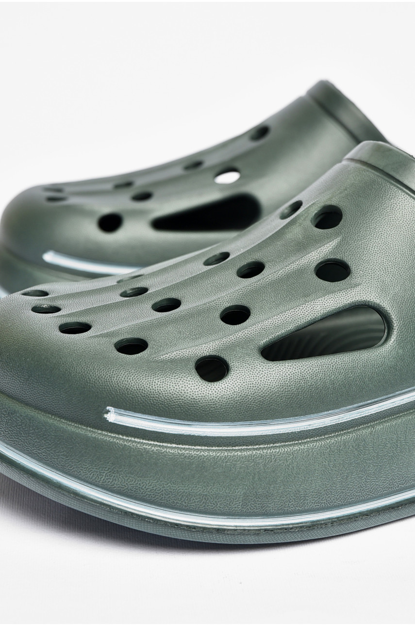 Кроксы мужские темно-зеленого цвета 252 200576 Кроксы мужские темно-зеленого цвета 252 200576
