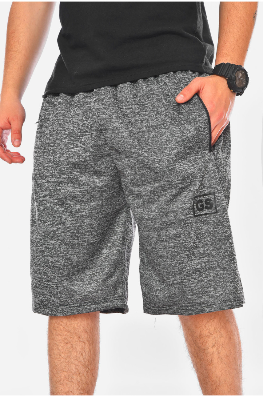 Шорти чоловічі батальні темно-сірого кольору 200578 Шорти чоловічі батальні темно-сірого кольору 200578