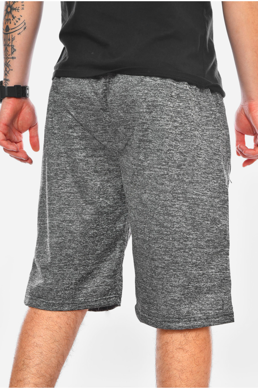 Шорти чоловічі батальні темно-сірого кольору 200578 Шорти чоловічі батальні темно-сірого кольору 200578