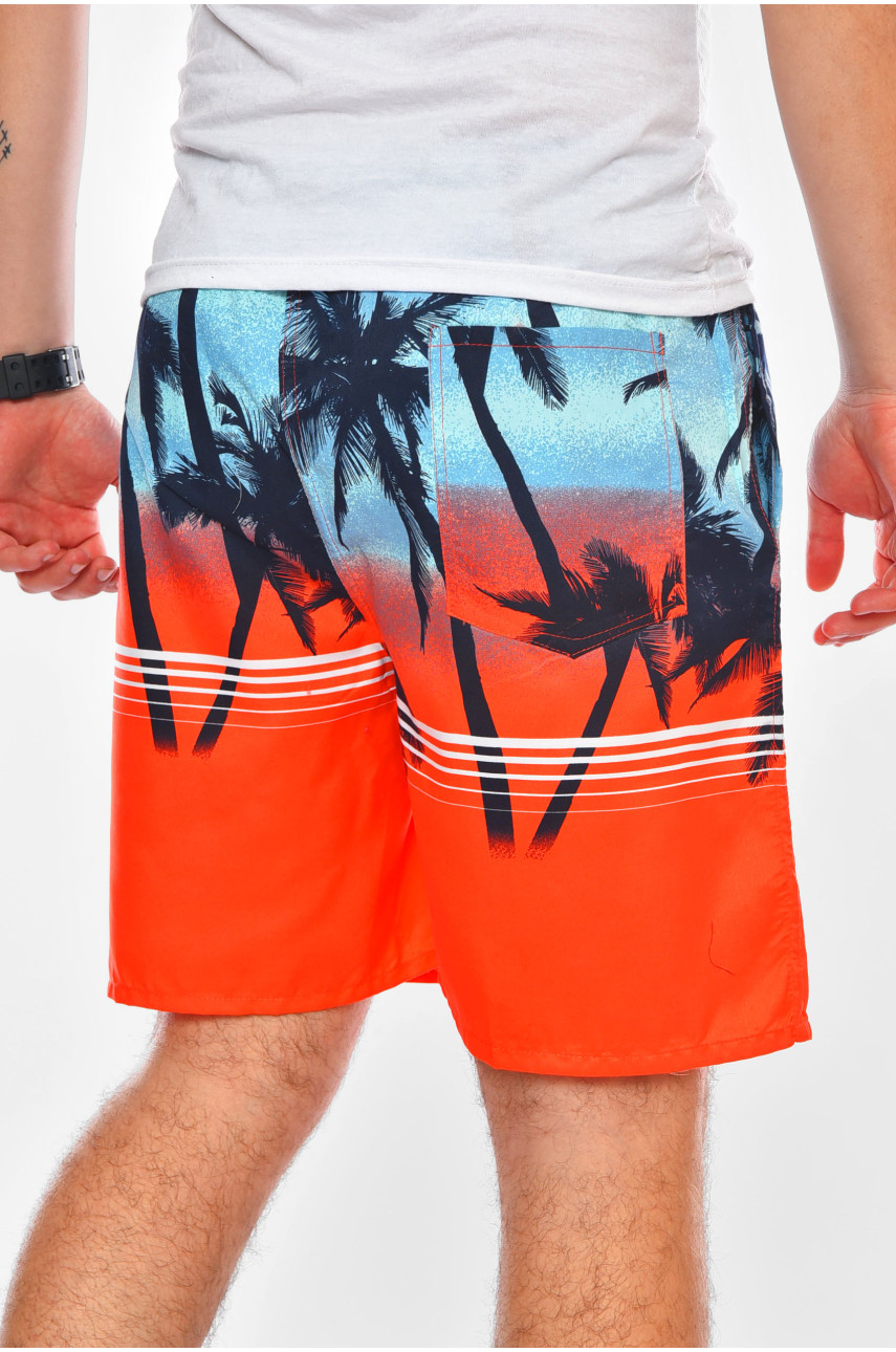 Шорты мужские оранжевого цвета с принтом 0001 200589