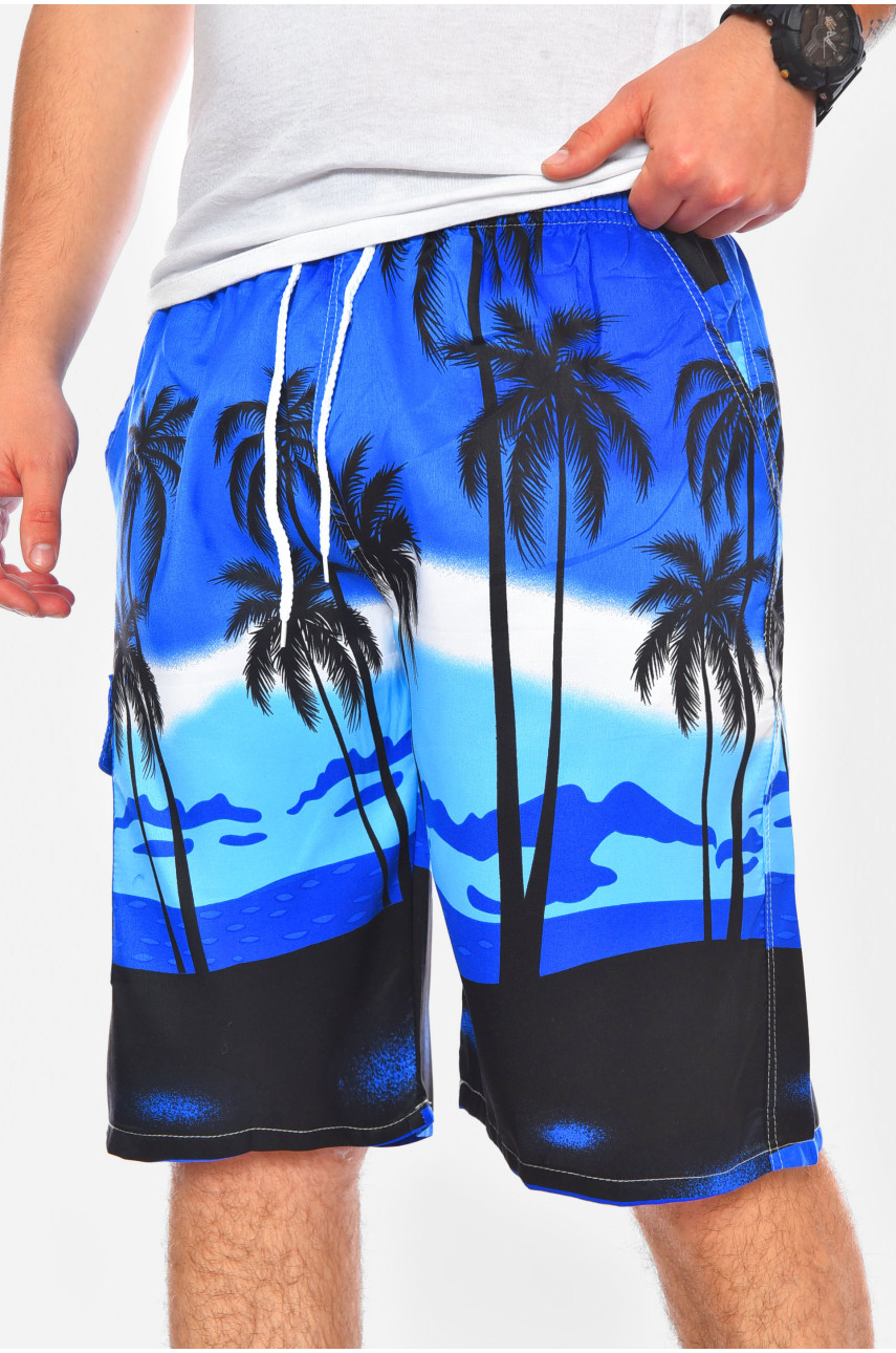 Шорты мужские синего цвета с принтом 0012 200592 Шорты мужские синего цвета с принтом 0012 200592