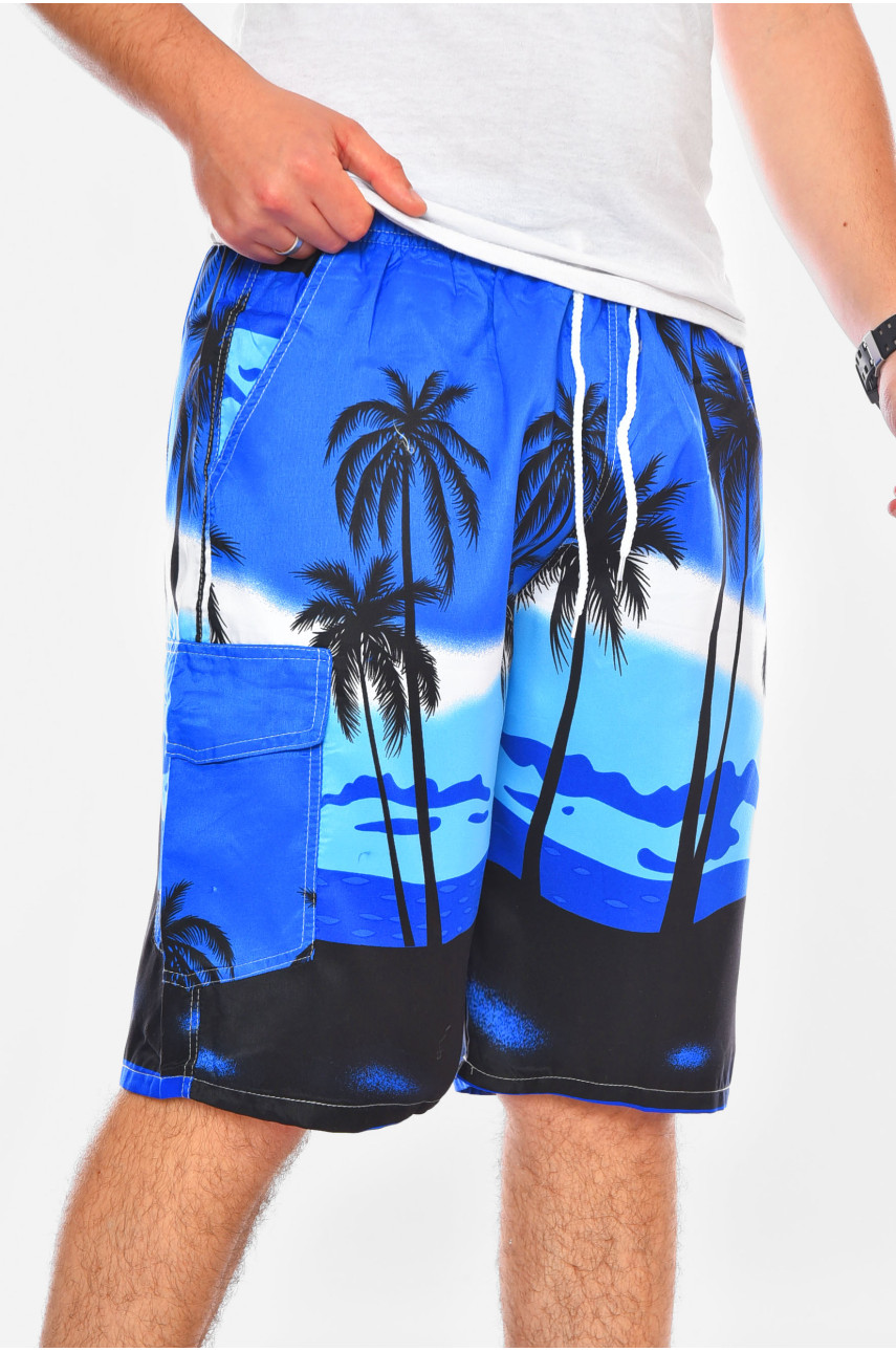 Шорты мужские синего цвета с принтом 0012 200592 Шорты мужские синего цвета с принтом 0012 200592