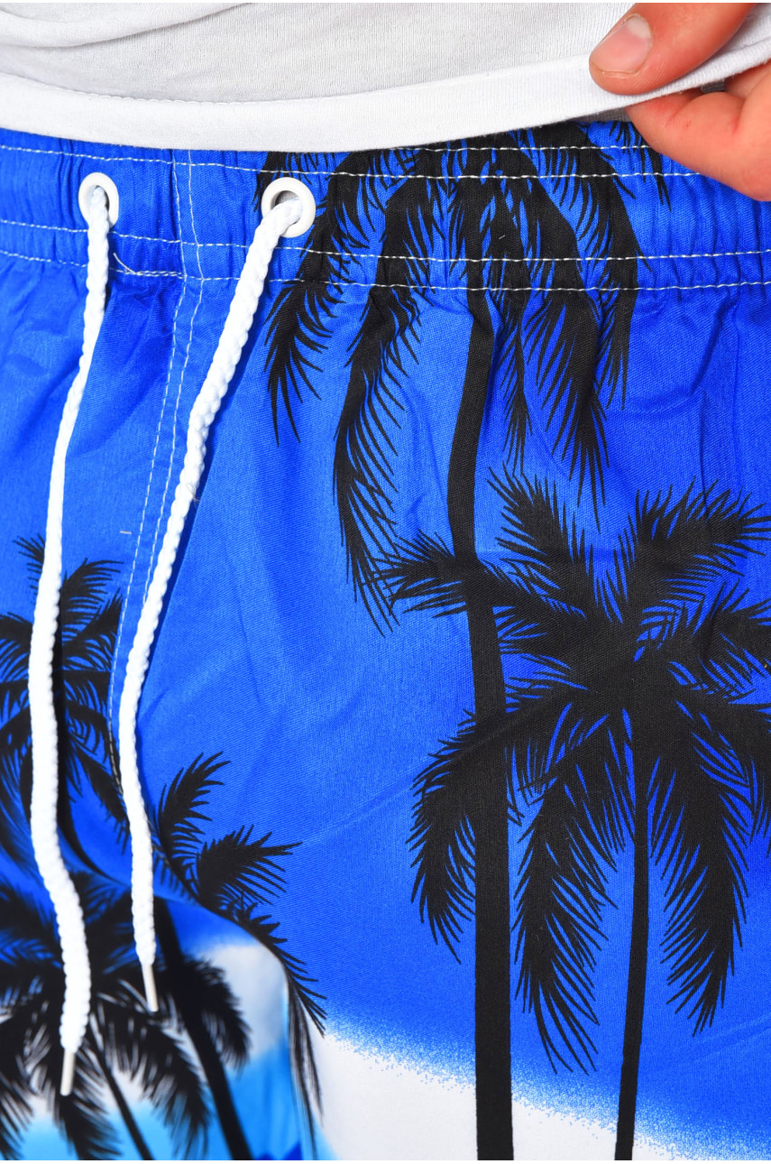 Шорты мужские синего цвета с принтом 0012 200592 Шорты мужские синего цвета с принтом 0012 200592