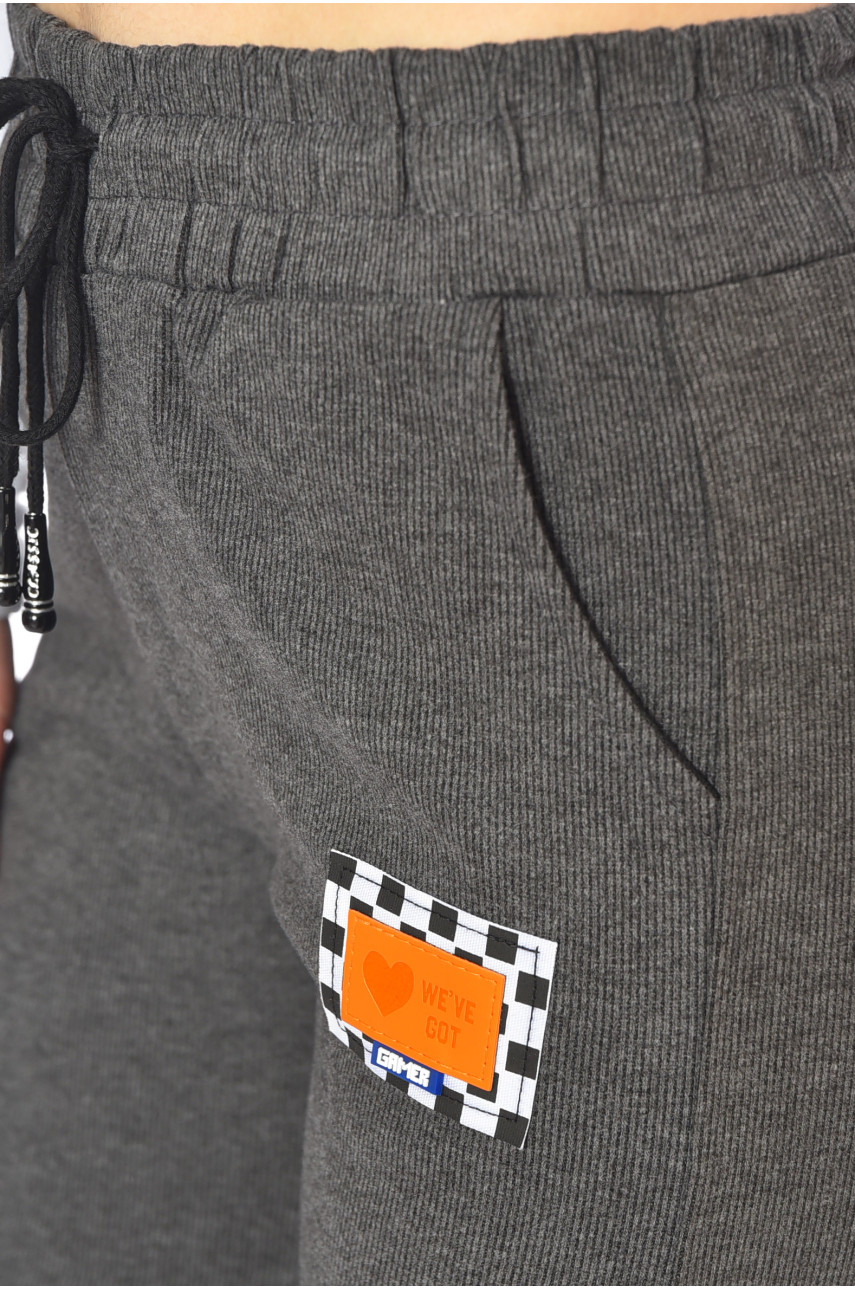 Штаны женские однотонные серого цвета 906 200614 Штаны женские однотонные серого цвета 906 200614