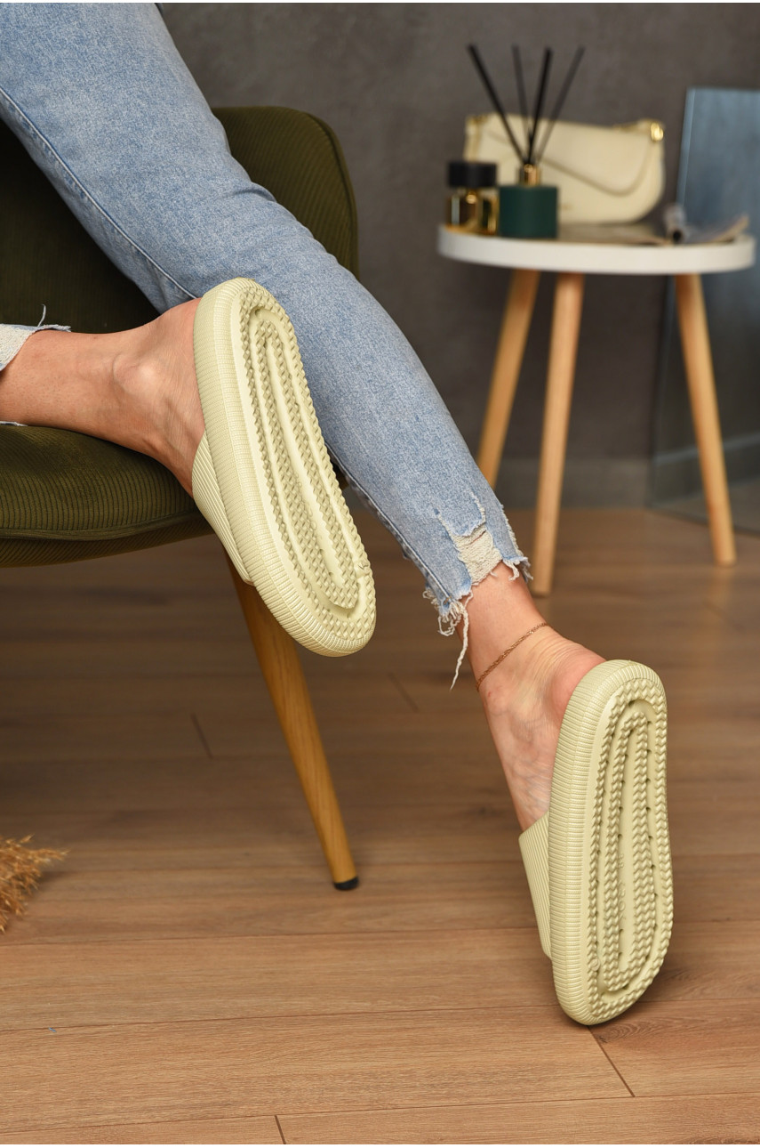 Шлепанцы пена женские бежевого цвета с-88 200617 Шлепанцы пена женские бежевого цвета с-88 200617