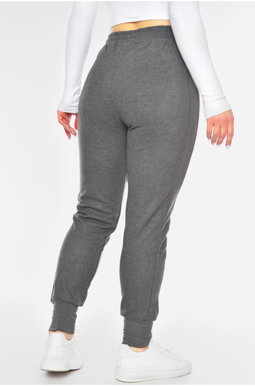 Штаны женские однотонные серого цвета 906 200633 Штаны женские однотонные серого цвета 906 200633