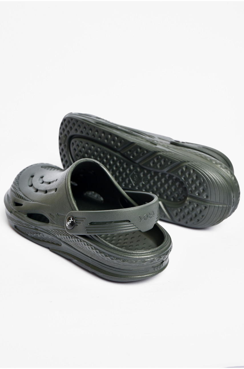 Кроксы мужские темно-зеленого цвета ЄВА с-103 200657 Кроксы мужские темно-зеленого цвета ЄВА с-103 200657