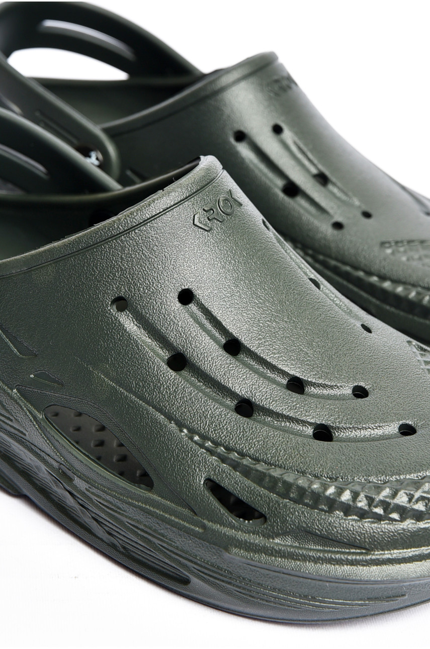 Кроксы мужские темно-зеленого цвета ЄВА с-103 200657 Кроксы мужские темно-зеленого цвета ЄВА с-103 200657