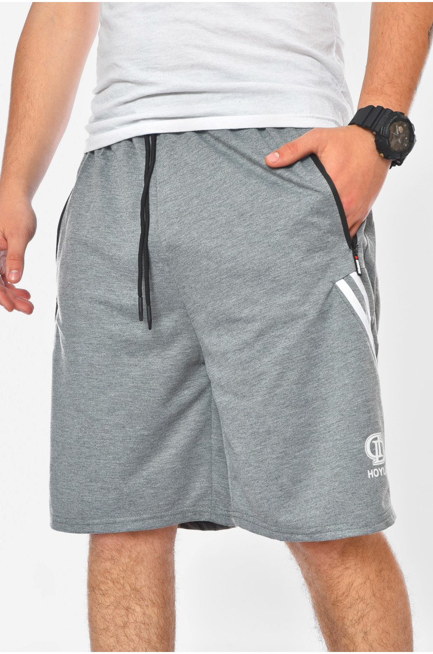 Шорти чоловічі однотонні сірого кольору K049-3 200658