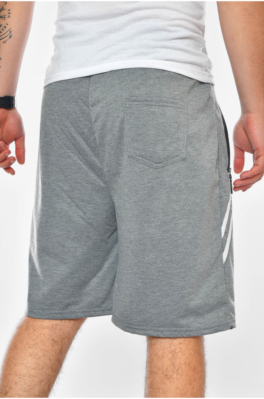Шорты мужские однотонные серого цвета K049-3 200658