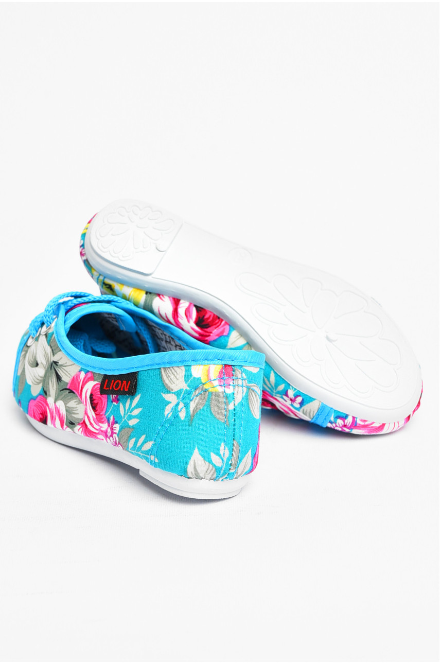 Мокасини дитячі блакитного кольору текстиль 251-23 200662
