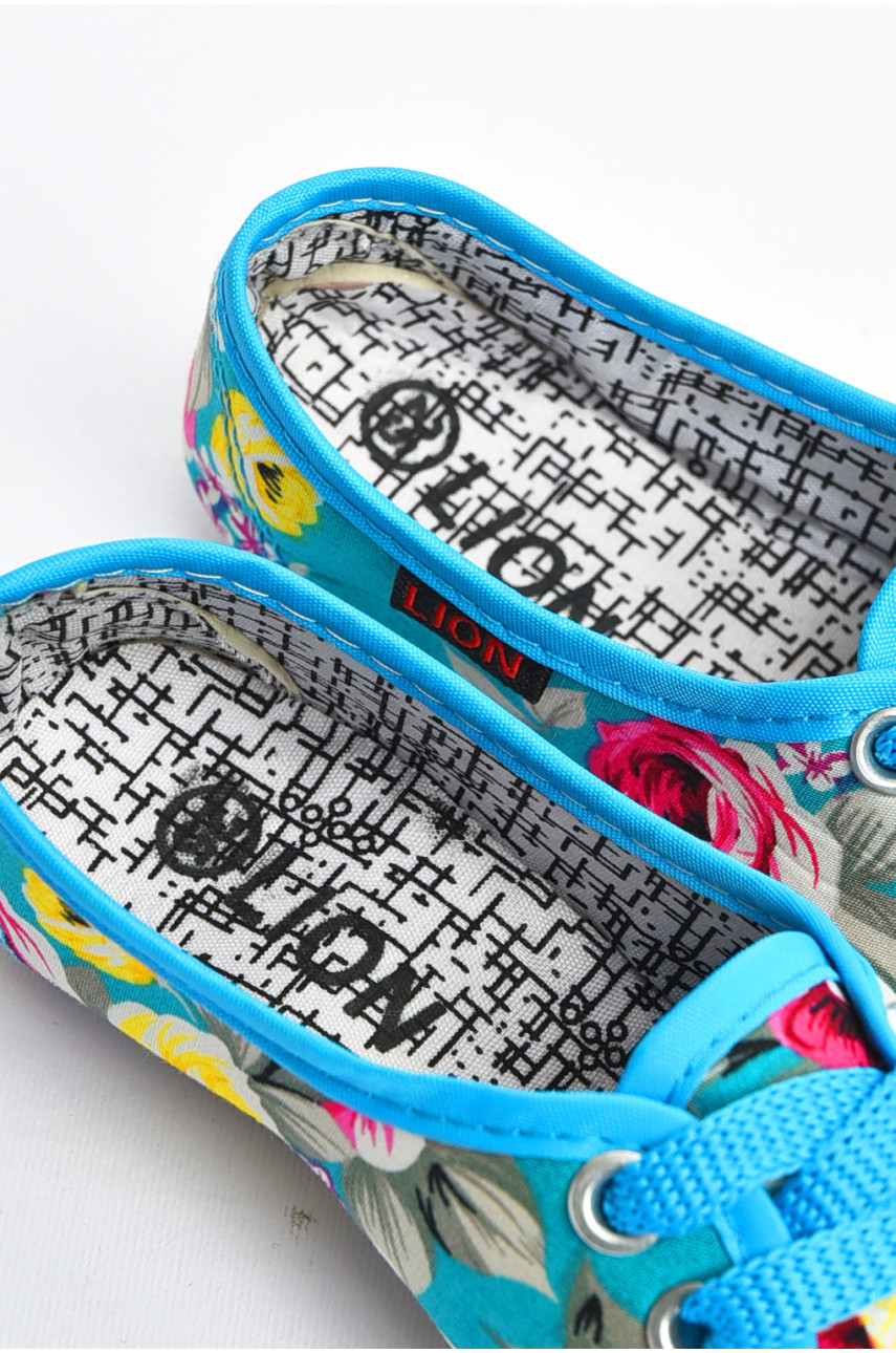 Мокасини дитячі блакитного кольору текстиль 251-23 200662