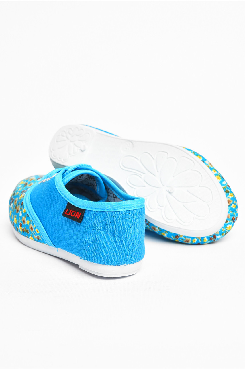 Мокасини дитячі блакитного кольору текстиль 251-20 200666
