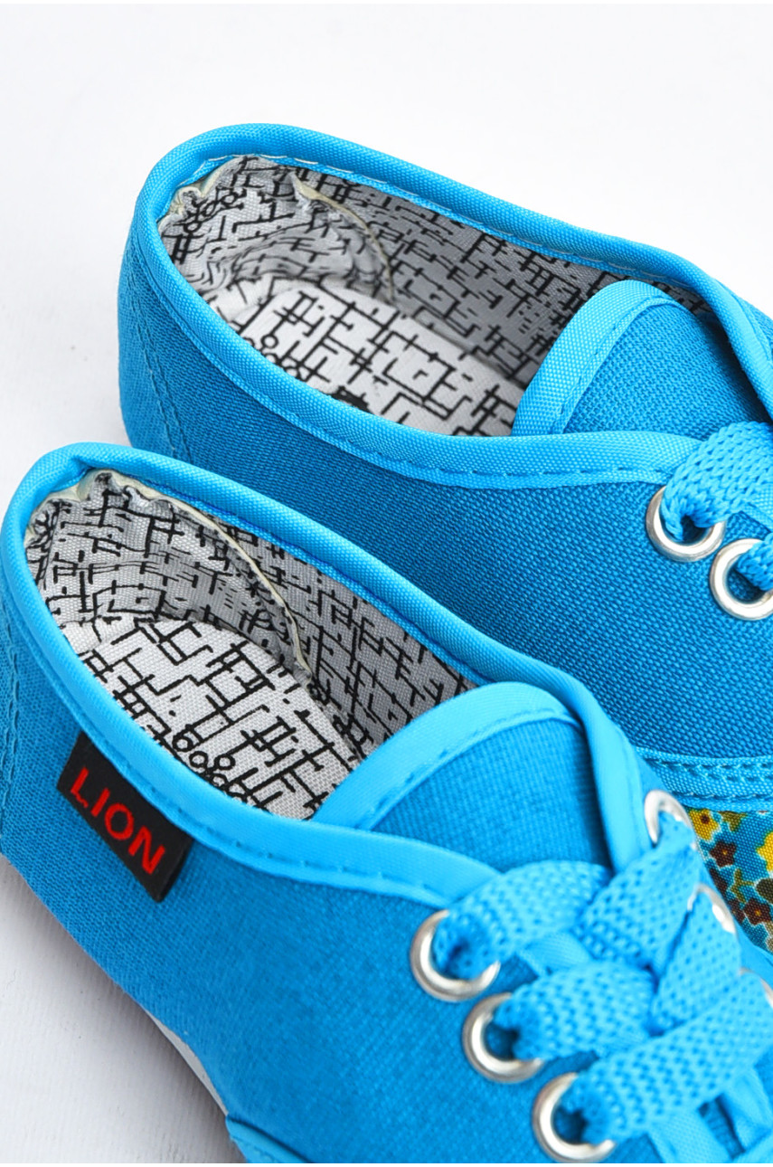 Мокасини дитячі блакитного кольору текстиль 251-20 200666