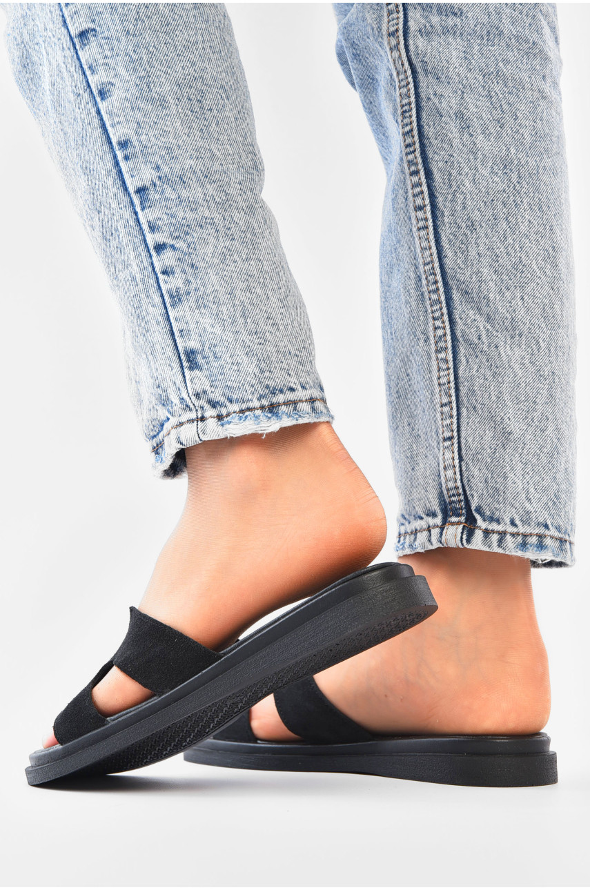 Шльопанці жіночі чорного кольору 94-зам 200669