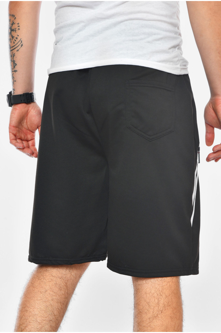 Шорты мужские однотонные черного цвета K049-3 200671