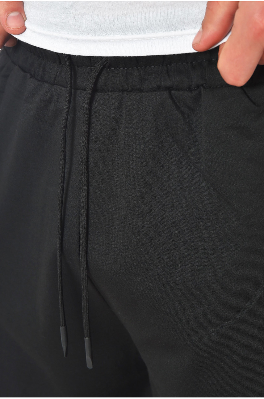 Шорты мужские однотонные черного цвета K049-3 200671