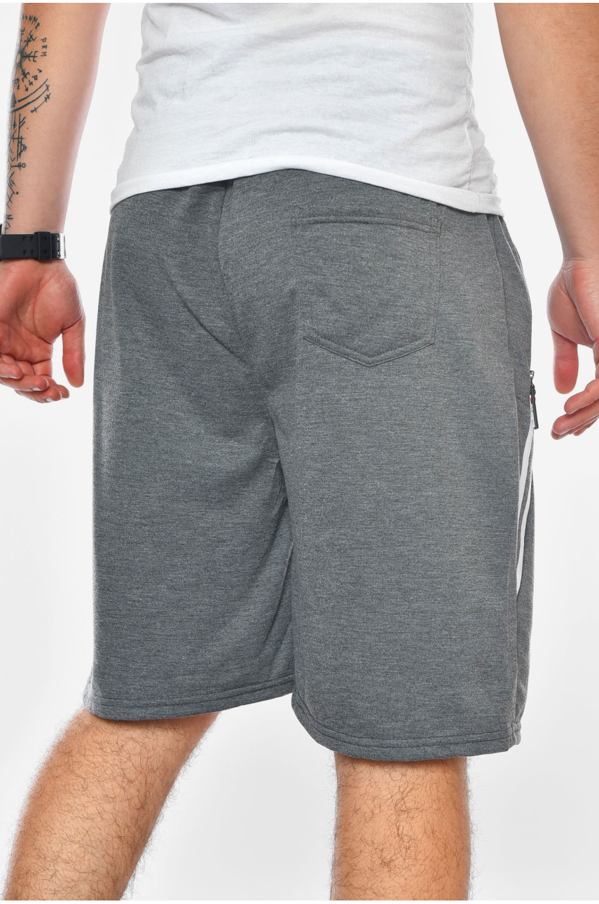 Шорты мужские однотонные тёмно-серого цвета K049-3 200673
