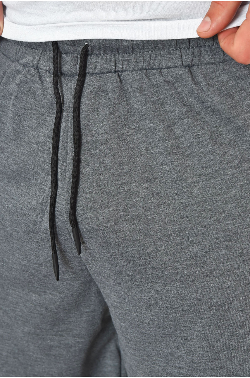 Шорты мужские однотонные тёмно-серого цвета K049-3 200673