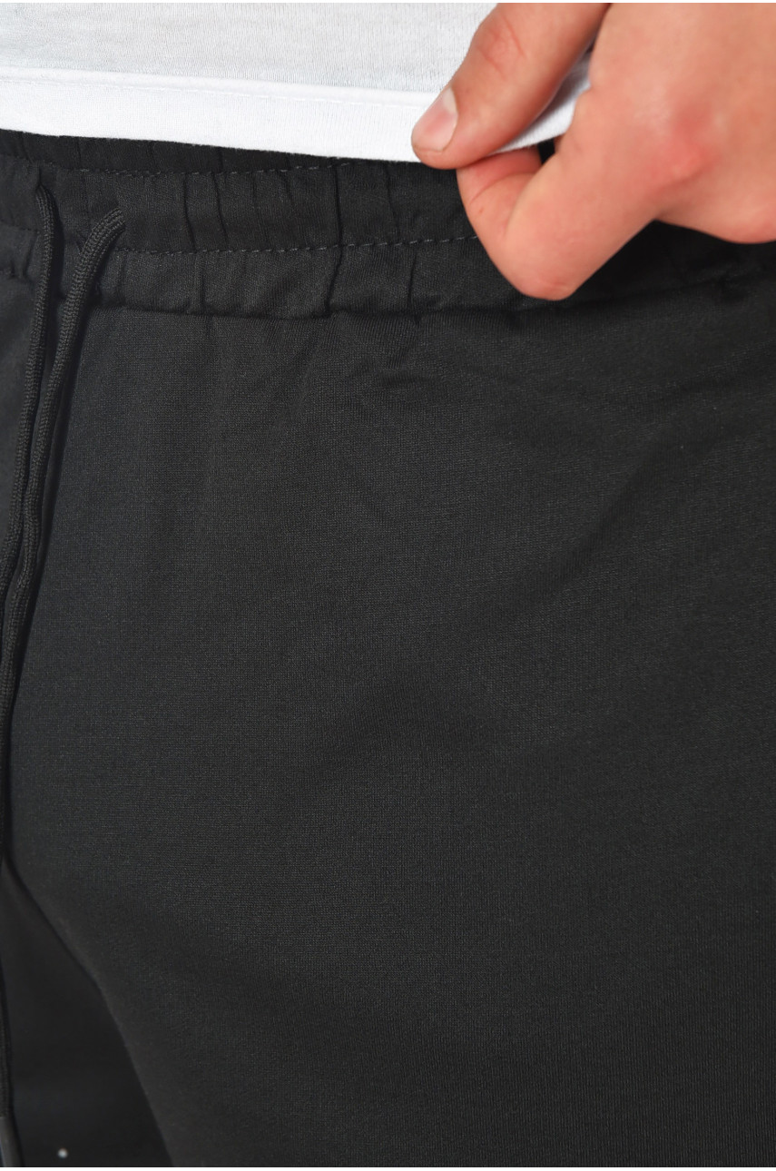 Шорты мужские однотонные черного цвета K049-3 200675