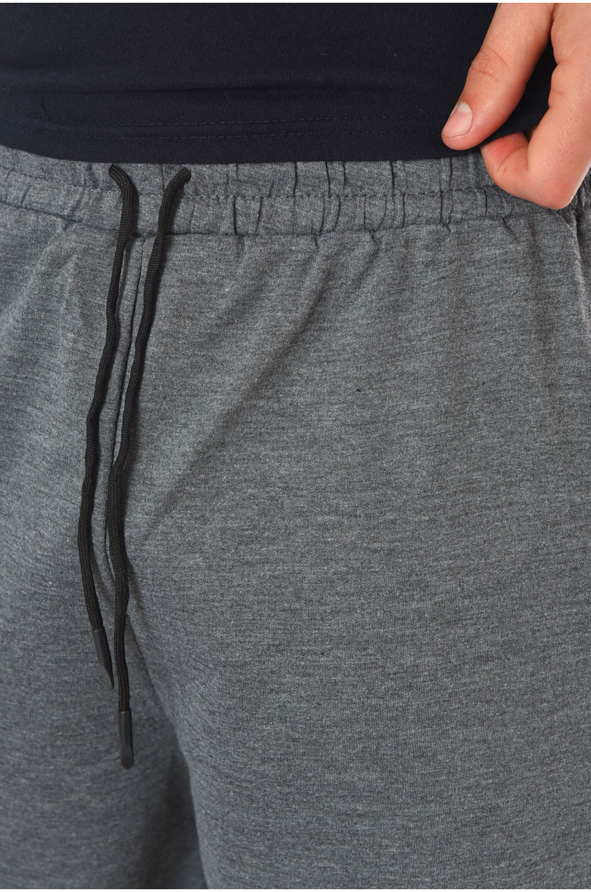 Шорты мужские однотонные тёмно-серого цвета K049-3 200677